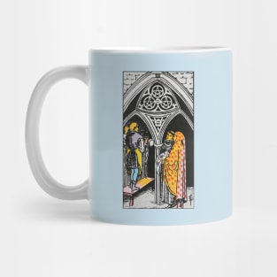 Three of pentacles tarot card Mug